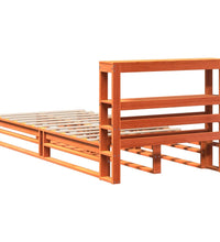 Massivholzbett ohne Matratze Wachsbraun 90x200 Kiefernholz