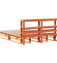 Massivholzbett ohne Matratze Wachsbraun 120x200 cm Kiefernholz