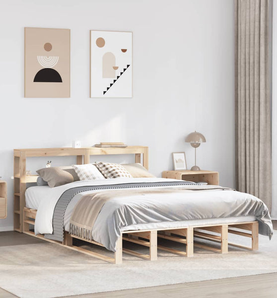 Massivholzbett ohne Matratze 150x200 cm Kiefernholz