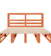 Massivholzbett ohne Matratze Wachsbraun 150x200 cm Kiefernholz