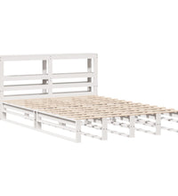 Massivholzbett ohne Matratze Weiß 160x200 Kiefernholz