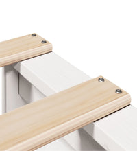 Massivholzbett ohne Matratze Weiß 160x200 Kiefernholz