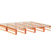 Massivholzbett ohne Matratze Wachsbraun 180x200 Kiefernholz