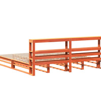 Massivholzbett ohne Matratze Wachsbraun 180x200 Kiefernholz