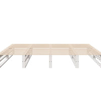 Massivholzbett ohne Matratze Weiß 200x200 cm Kiefernholz