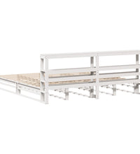 Massivholzbett ohne Matratze Weiß 200x200 cm Kiefernholz