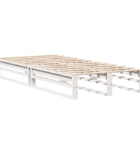 Massivholzbett ohne Matratze Weiß 75x190 cm Kiefernholz