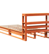 Massivholzbett ohne Matratze Wachsbraun 75x190 cm Kiefernholz