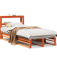 Massivholzbett ohne Matratze Wachsbraun 90x190 cm Kiefernholz