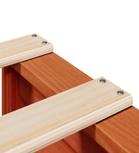 Massivholzbett ohne Matratze Wachsbraun 90x190 cm Kiefernholz