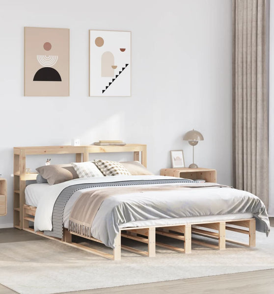 Massivholzbett ohne Matratze 140x190 cm Kiefernholz