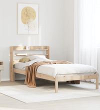 Massivholzbett ohne Matratze 75x190 cm Kiefernholz