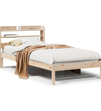 Massivholzbett ohne Matratze 75x190 cm Kiefernholz