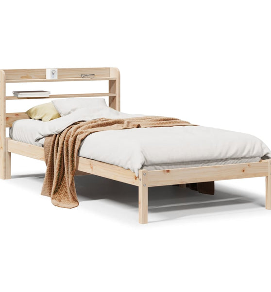 Massivholzbett ohne Matratze 75x190 cm Kiefernholz