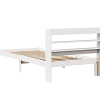 Massivholzbett ohne Matratze Weiß 100x200 cm Kiefernholz