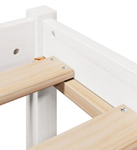 Massivholzbett ohne Matratze Weiß 100x200 cm Kiefernholz