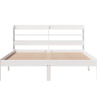 Massivholzbett ohne Matratze Weiß 140x200 cm Kiefernholz