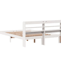 Massivholzbett ohne Matratze Weiß 140x200 cm Kiefernholz
