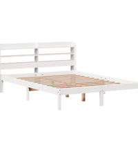 Massivholzbett ohne Matratze Weiß 150x200 cm Kiefernholz