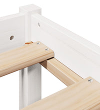 Massivholzbett ohne Matratze Weiß 160x200 Kiefernholz