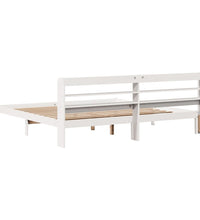 Massivholzbett ohne Matratze Weiß 180x200 cm Kiefernholz