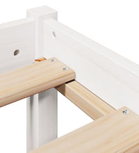 Massivholzbett ohne Matratze Weiß 180x200 cm Kiefernholz