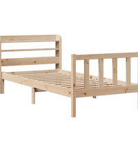 Massivholzbett ohne Matratze 75x190 cm Kiefernholz