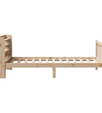 Massivholzbett ohne Matratze 75x190 cm Kiefernholz