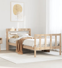 Massivholzbett ohne Matratze 75x190 cm Kiefernholz