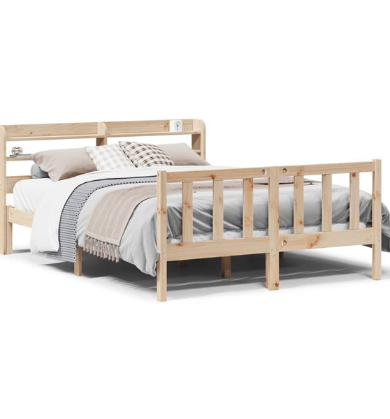 Massivholzbett ohne Matratze 140x190 cm Kiefernholz