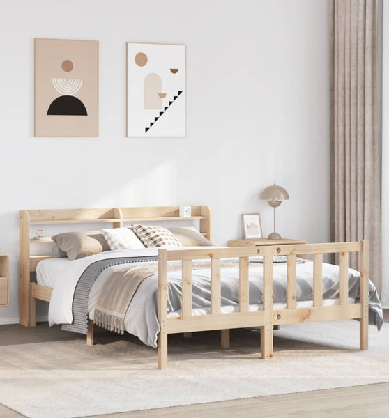 Massivholzbett ohne Matratze 150x200 cm Kiefernholz