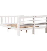 Massivholzbett ohne Matratze Weiß 150x200 cm Kiefernholz