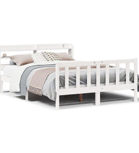 Massivholzbett ohne Matratze Weiß 160x200 Kiefernholz