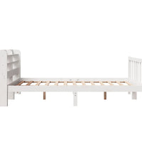 Massivholzbett ohne Matratze Weiß 160x200 Kiefernholz