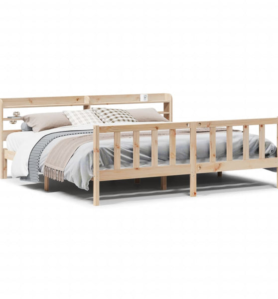 Massivholzbett ohne Matratze 200x200 cm Kiefer