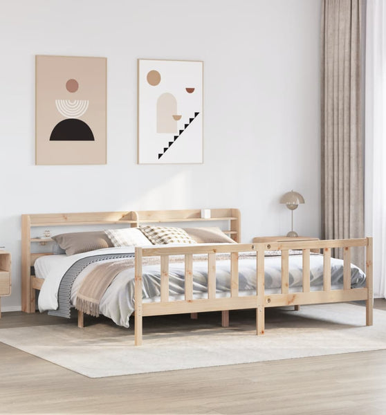 Massivholzbett ohne Matratze 200x200 cm Kiefer