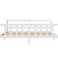 Massivholzbett ohne Matratze Weiß 200x200 cm Kiefernholz