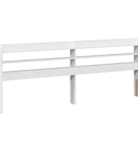 Massivholzbett ohne Matratze Weiß 200x200 cm Kiefernholz