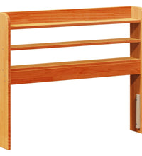 Bettgestell mit Kopfteil ohne Matratze Wachsbraun 90x200 cm