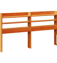 Bettgestell mit Kopfteil ohne Matratze Wachsbraun 140x200 cm