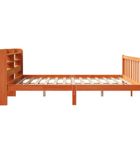 Bettgestell mit Kopfteil ohne Matratze Wachsbraun 180x200 cm