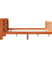 Bettgestell mit Kopfteil ohne Matratze Wachsbraun 200x200 cm