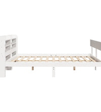 Massivholzbett ohne Matratze Weiß 135x190 cm Kiefernholz