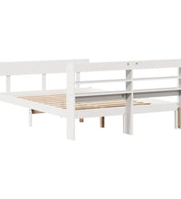 Massivholzbett ohne Matratze Weiß 135x190 cm Kiefernholz