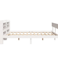 Massivholzbett ohne Matratze Weiß 140x190 cm Kiefernholz