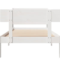 Massivholzbett ohne Matratze Weiß 100x200 cm Kiefernholz