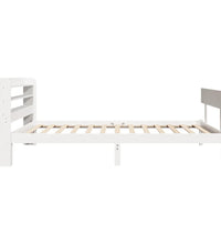 Massivholzbett ohne Matratze Weiß 100x200 cm Kiefernholz