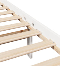 Massivholzbett ohne Matratze Weiß 100x200 cm Kiefernholz