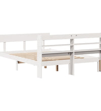 Massivholzbett ohne Matratze Weiß 140x200 cm Kiefernholz