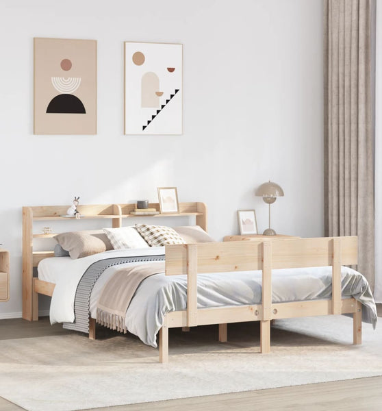 Massivholzbett ohne Matratze 150x200 cm Kiefernholz